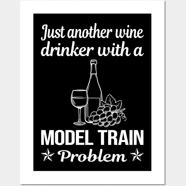 Funny Wine Drinker Model Train Trains Railroad Railway Wall Art by relativeshrimp